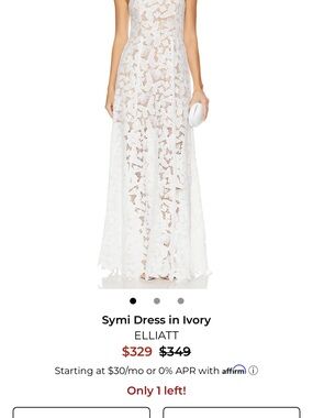 Elliatt Ivory Lace Gown